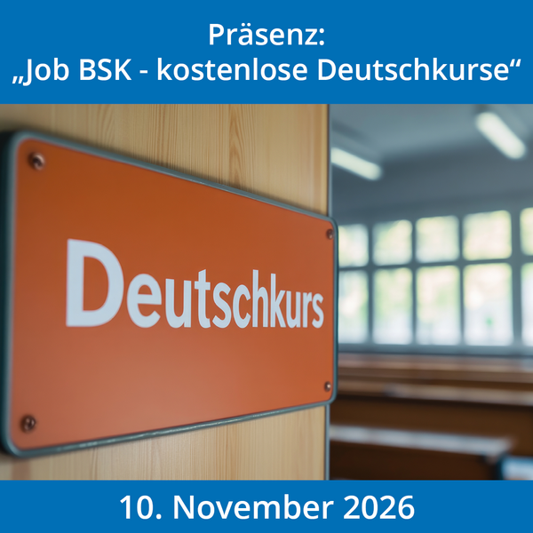 Job-Berufssprachkurs - kostenlose Deutschkurse am 10.11.2026