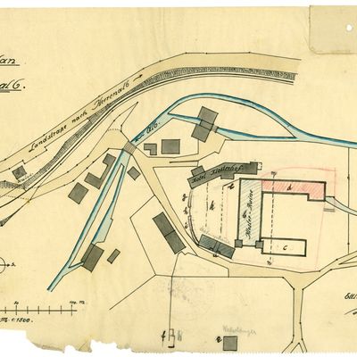 Bild vergrößern: Lageplan der Klosterruine Frauenalb von 1919