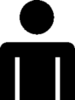 Piktogramm zur Verdeutlichung von Inhalten in Leichter Sprache das den Oberkörper einer Person zeigt