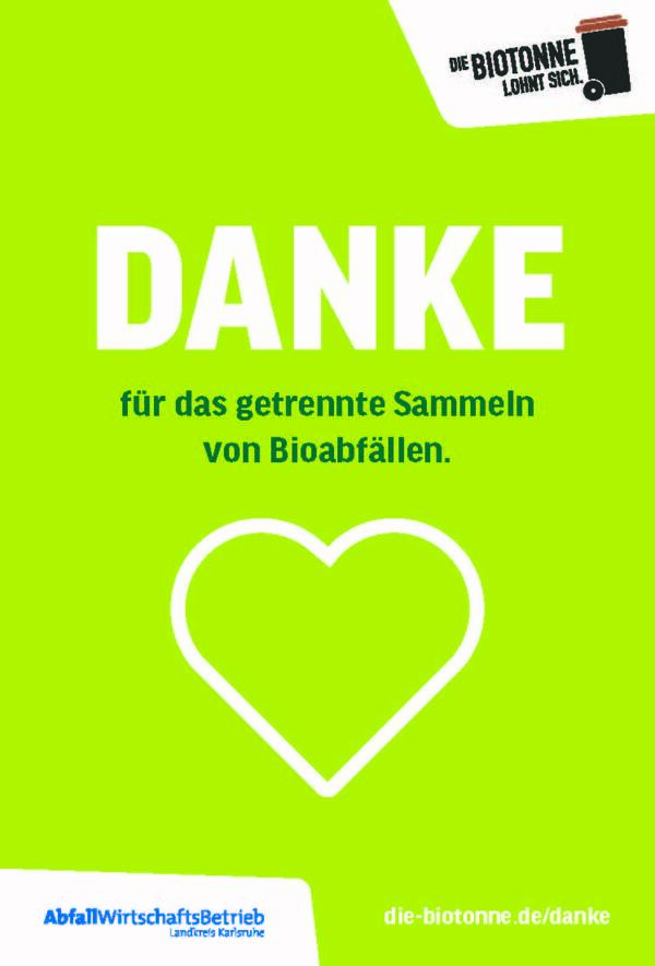Bild vergrößern: Gute Bilanz beim Biomüll: Mit einer Kampagne sagt der Abfallwirtschaftsbetrieb den Bürgerinnen und Bürgern Danke.