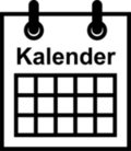 Piktogramm zur Verdeutlichung von Inhalten in Leichter Sprache das eine neutrale Kalenderansicht zeigt