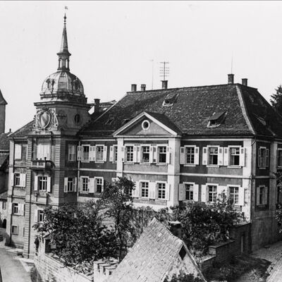 Das Amtshaus in Bretten beherbergte auch das Forstamt 1927