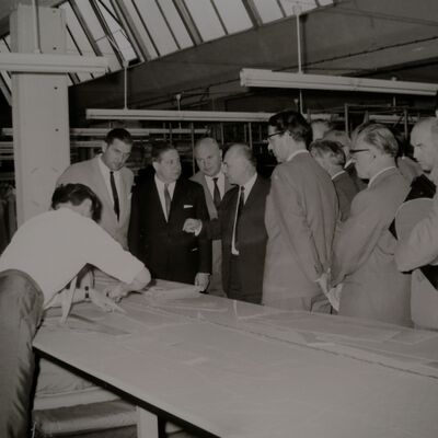 Bild vergrößern: Kleiderfabrik Joba in Waghäusel-Kirrlach im Jahre 1965