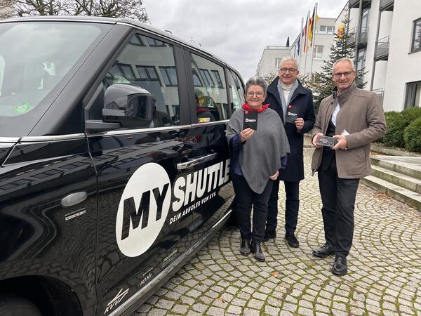 In Stutensee und Weingarten können Einwohnerinnen und Einwohner künftig den On-Demand-Verkehr MyShuttle nutzen.